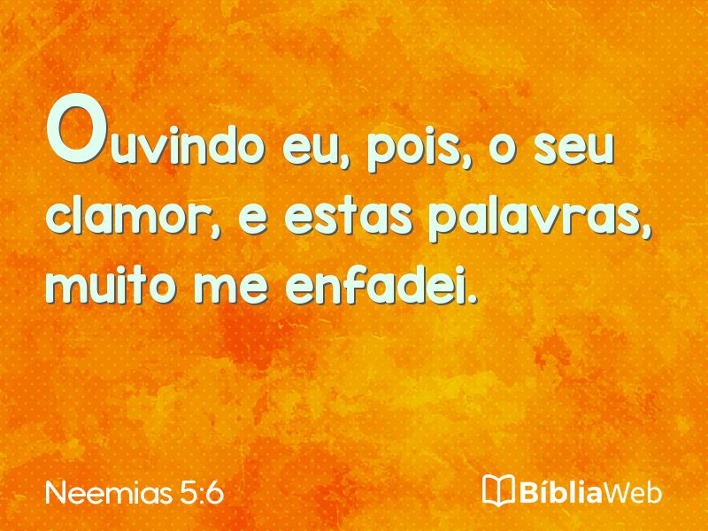 Neemias 5:6 em imagem para compartilhar