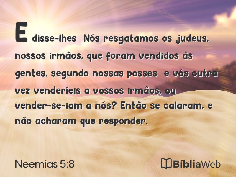 Neemias 5:8 em imagem para compartilhar