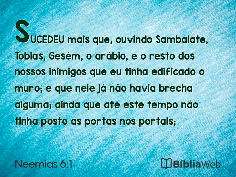 Neemias 6:1 em imagem para compartilhar