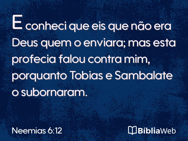 Neemias 6:12 em imagem para compartilhar