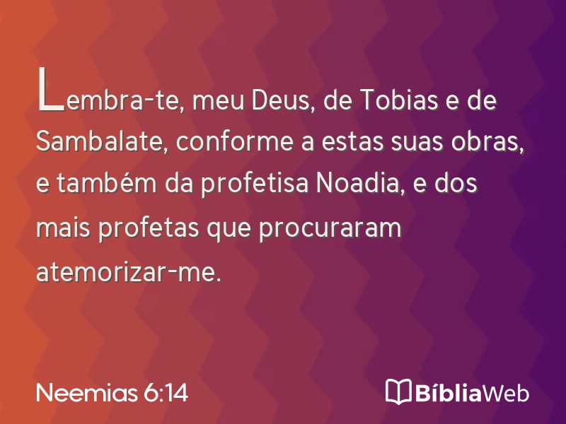 Neemias 6:14 em imagem para compartilhar