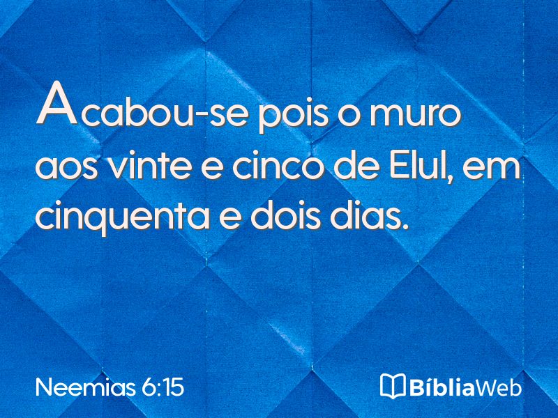 Neemias 6:15 em imagem para compartilhar