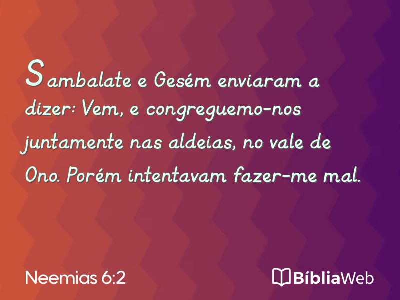 Neemias 6:2 em imagem para compartilhar