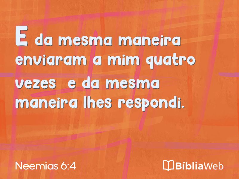 Neemias 6:4 em imagem para compartilhar