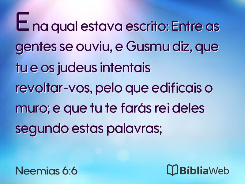 Neemias 6:6 em imagem para compartilhar