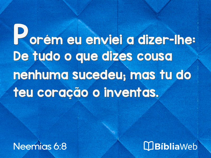 Neemias 6:8 em imagem para compartilhar