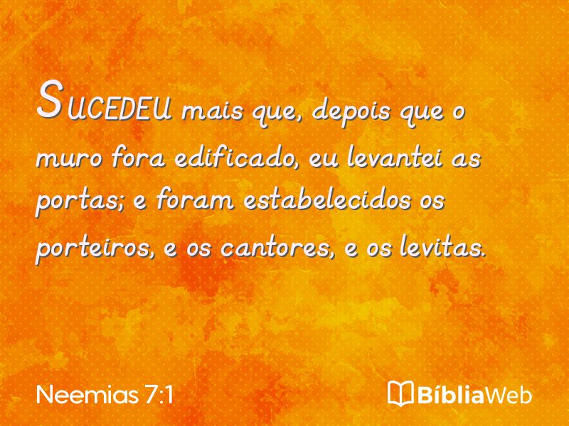 Neemias 7:1 em imagem para compartilhar