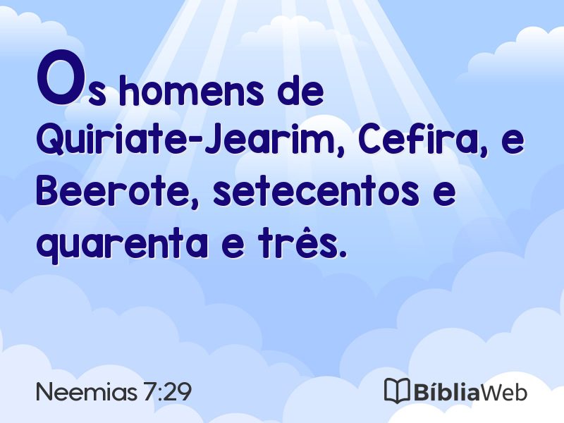 Neemias 7:29 em imagem para compartilhar