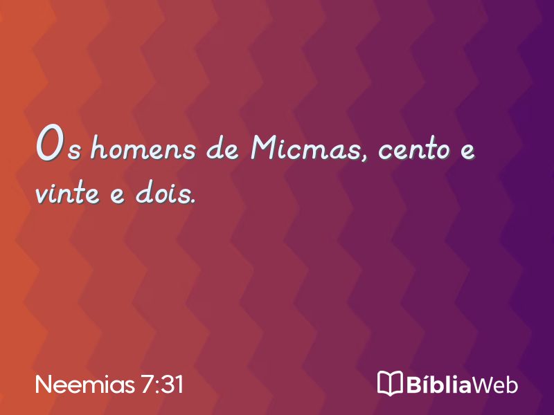 Neemias 7:31 em imagem para compartilhar