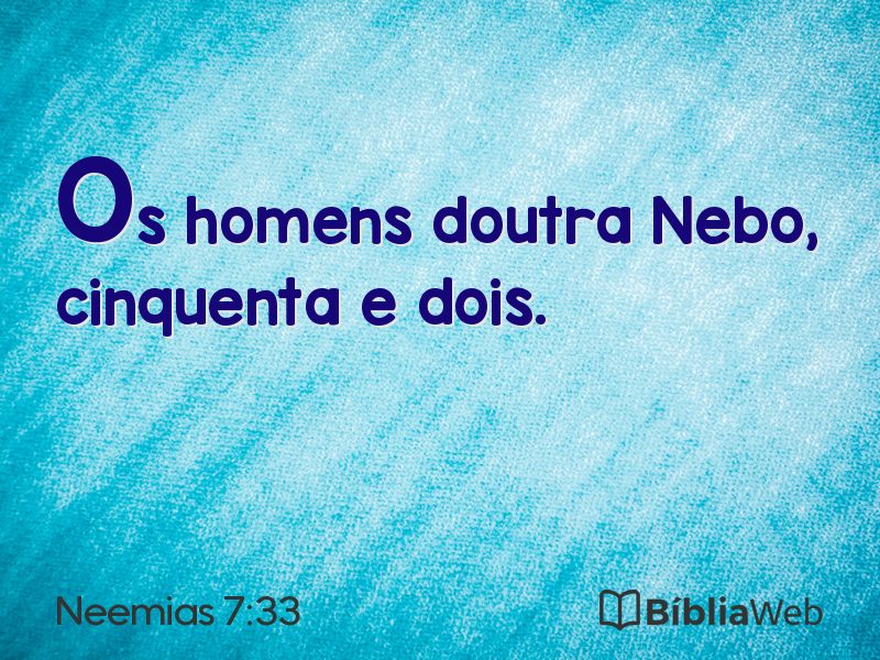 Neemias 7:33 em imagem para compartilhar