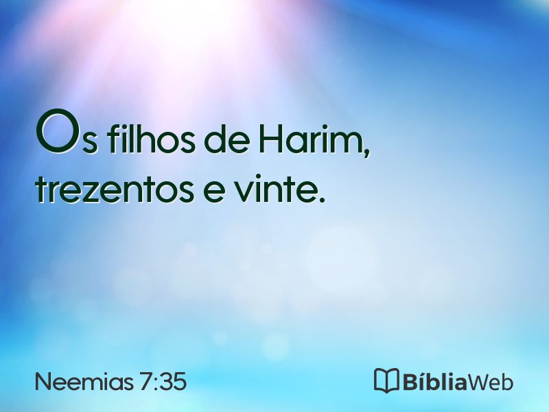 Neemias 7:35 em imagem para compartilhar