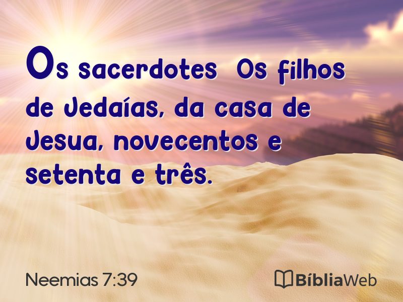 Neemias 7:39 em imagem para compartilhar