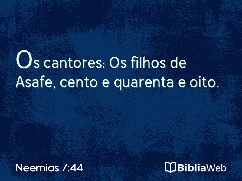 Neemias 7:44 em imagem para compartilhar