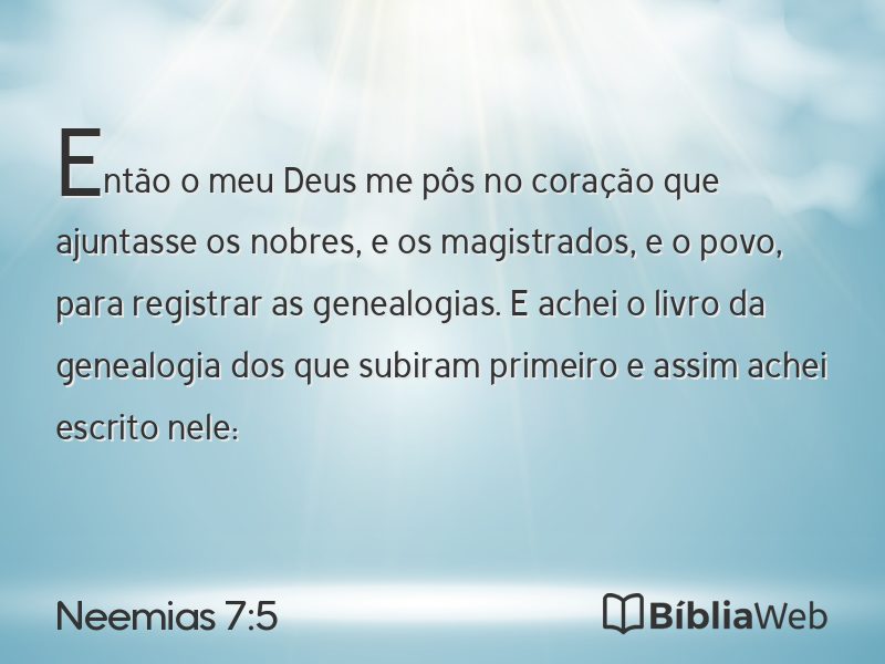Neemias 7:5 em imagem para compartilhar