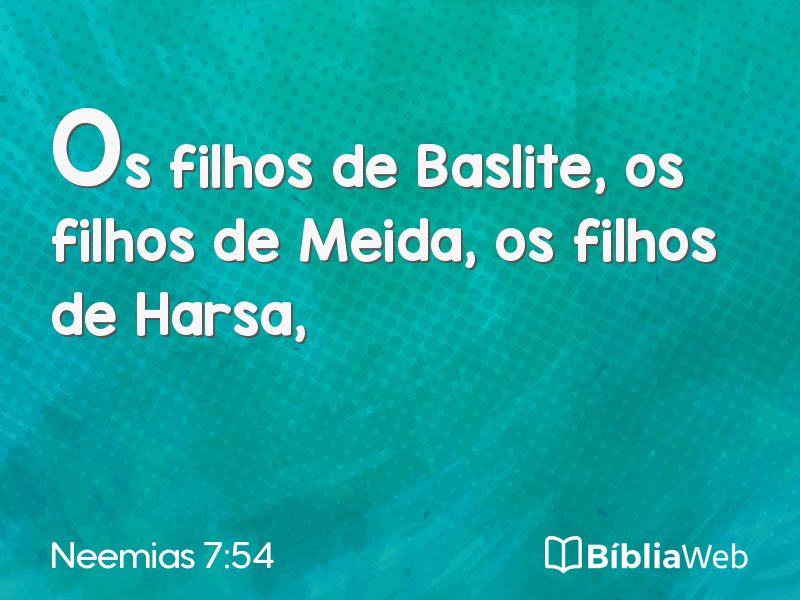 Neemias 7:54 em imagem para compartilhar