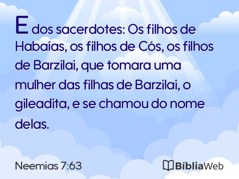 Neemias 7:63 em imagem para compartilhar