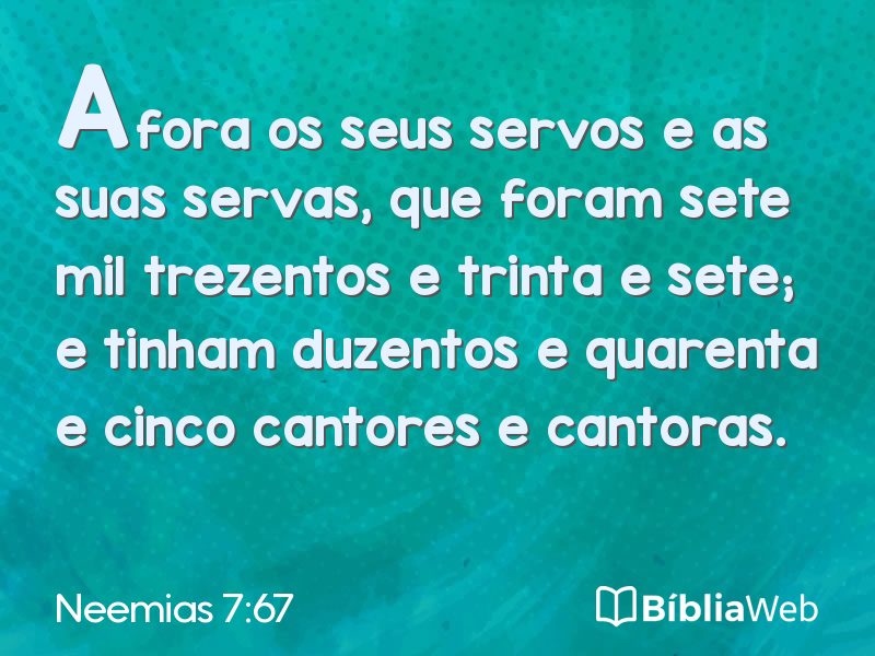 Neemias 7:67 em imagem para compartilhar