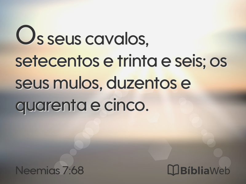 Neemias 7:68 em imagem para compartilhar