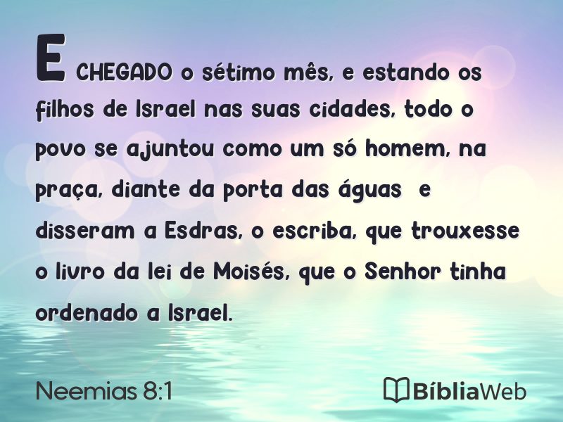 Neemias 8:1 em imagem para compartilhar