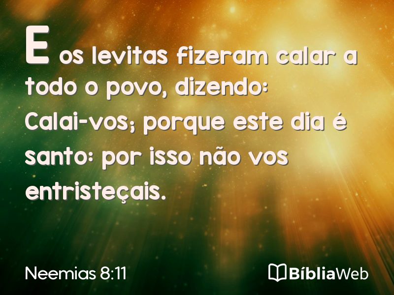 Neemias 8:11 em imagem para compartilhar