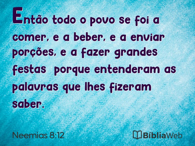 Neemias 8:12 em imagem para compartilhar