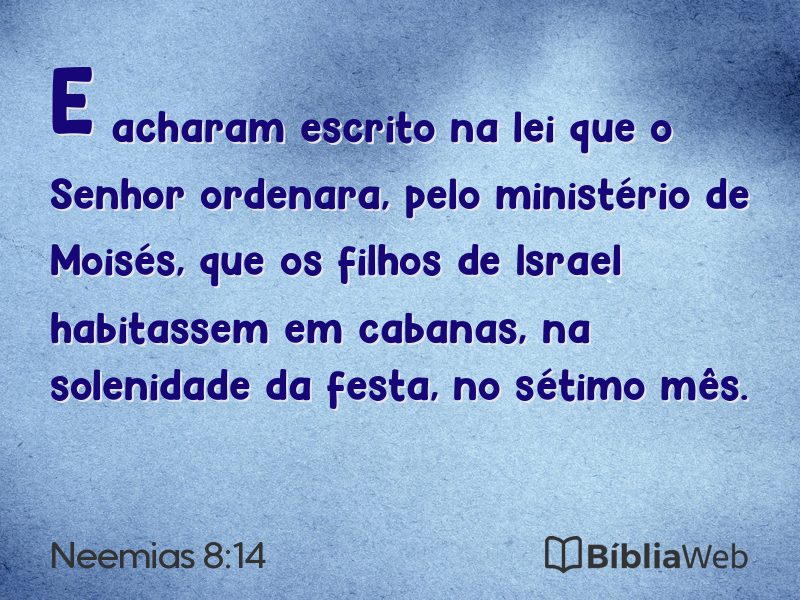 Neemias 8:14 em imagem para compartilhar
