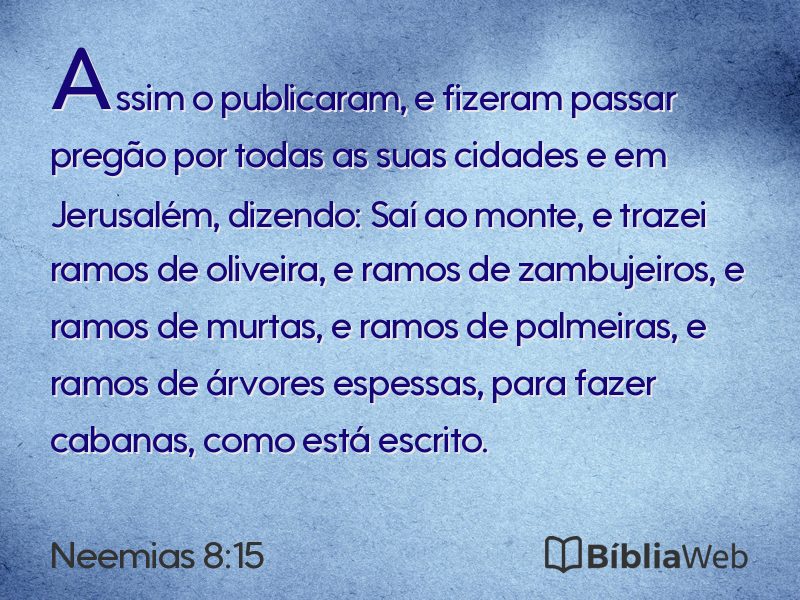 Neemias 8:15 em imagem para compartilhar