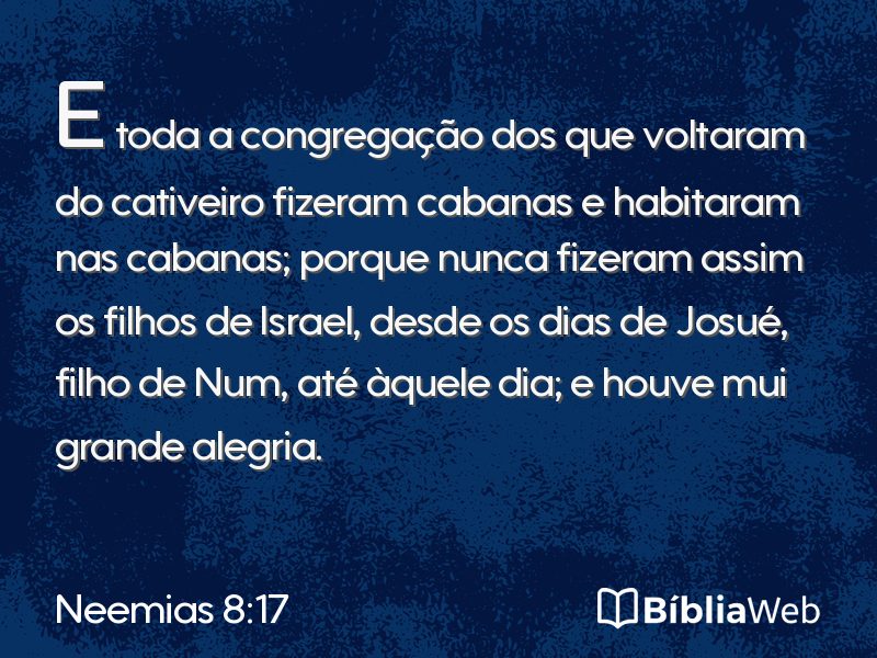 Neemias 8:17 em imagem para compartilhar