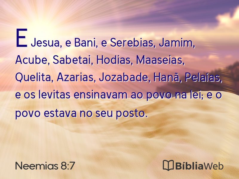 Neemias 8:7 em imagem para compartilhar