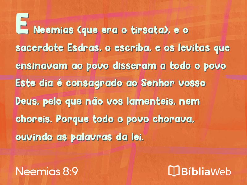Neemias 8:9 em imagem para compartilhar