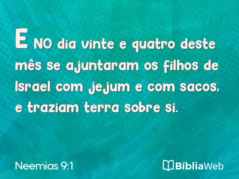 Neemias 9:1 em imagem para compartilhar