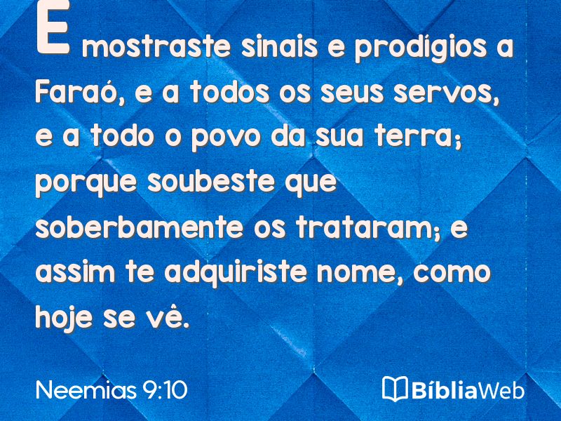 Neemias 9:10 em imagem para compartilhar