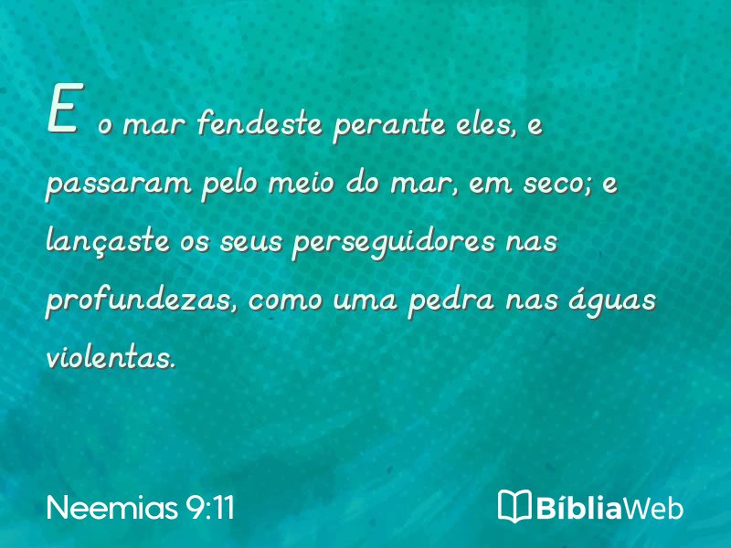 Neemias 9:11 em imagem para compartilhar