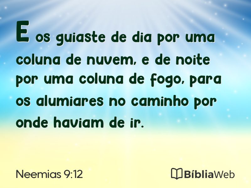 Neemias 9:12 em imagem para compartilhar