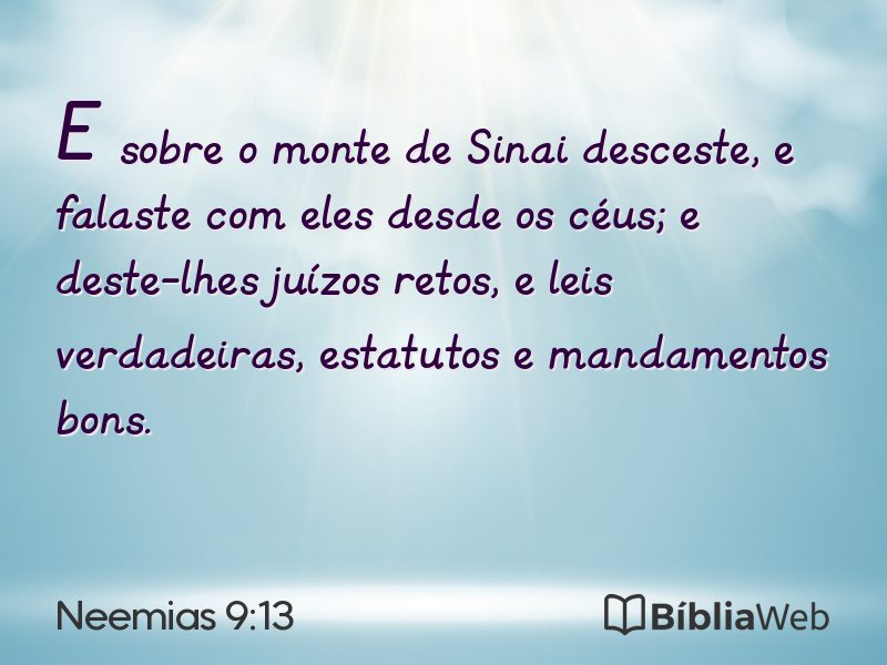 Neemias 9:13 em imagem para compartilhar