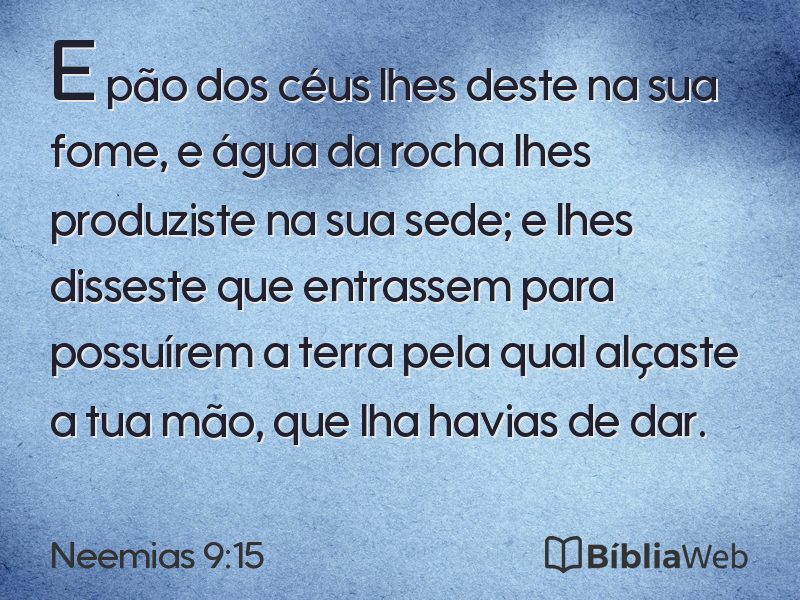 Neemias 9:15 em imagem para compartilhar