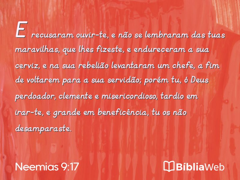 Neemias 9:17 em imagem para compartilhar