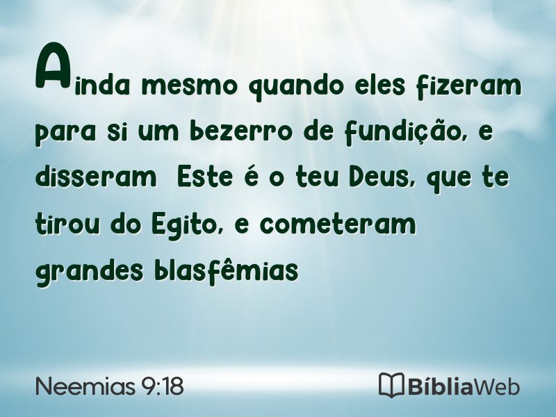 Neemias 9:18 em imagem para compartilhar