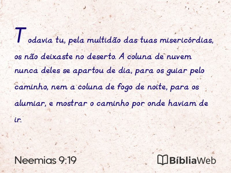 Neemias 9:19 em imagem para compartilhar