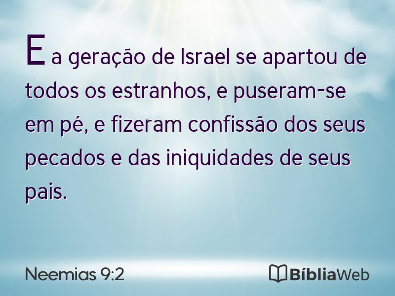 Neemias 9:2 em imagem para compartilhar