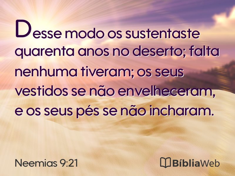 Neemias 9:21 em imagem para compartilhar