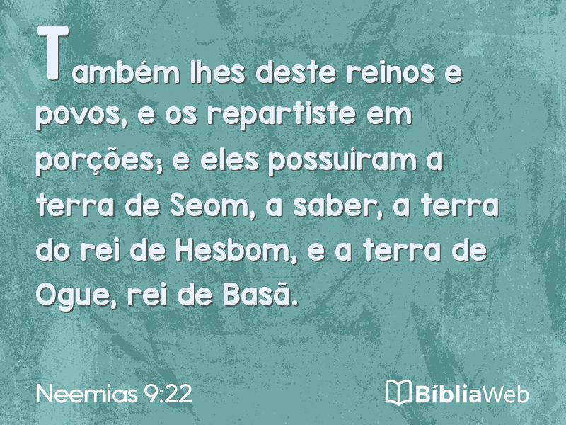 Neemias 9:22 em imagem para compartilhar