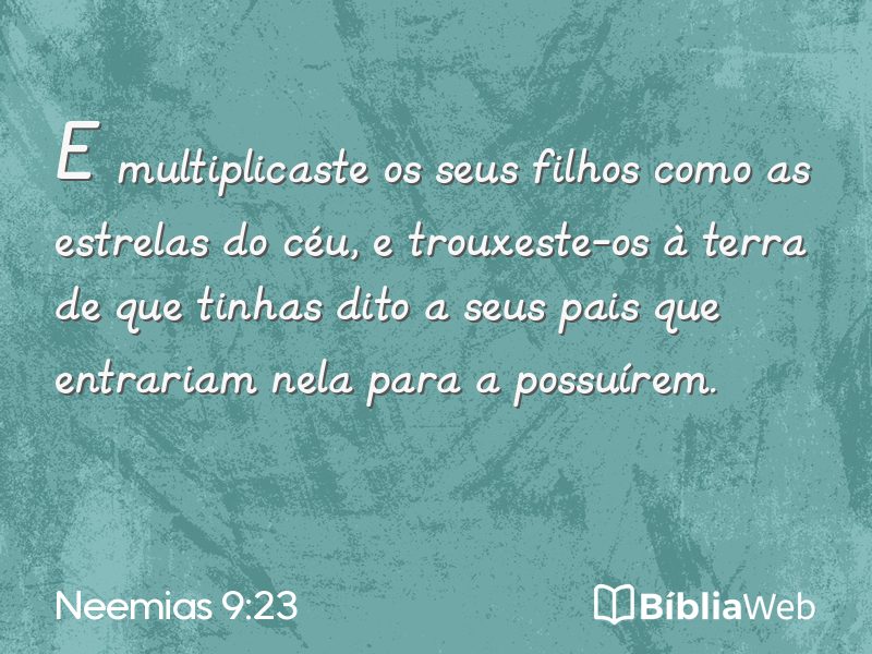 Neemias 9:23 em imagem para compartilhar