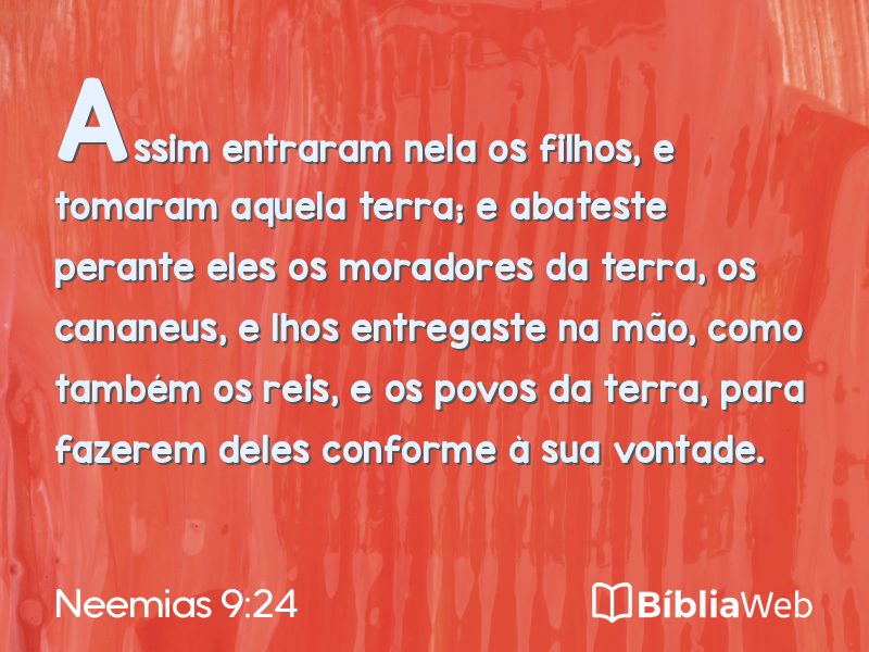 Neemias 9:24 em imagem para compartilhar