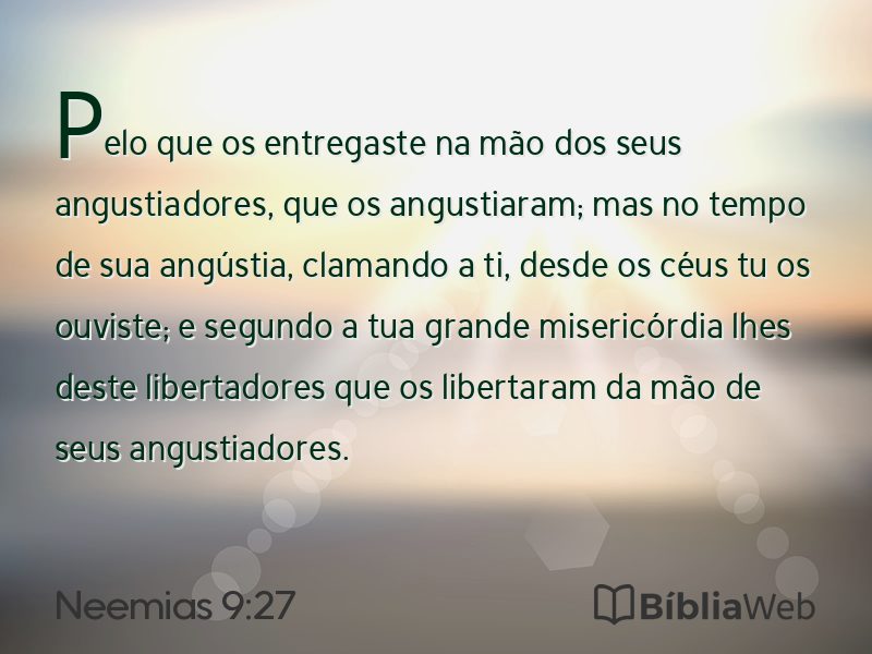 Neemias 9:27 em imagem para compartilhar