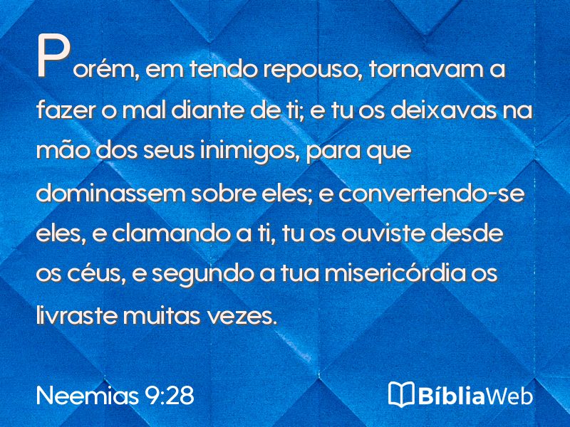 Neemias 9:28 em imagem para compartilhar