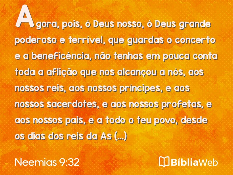 Neemias 9:32 em imagem para compartilhar