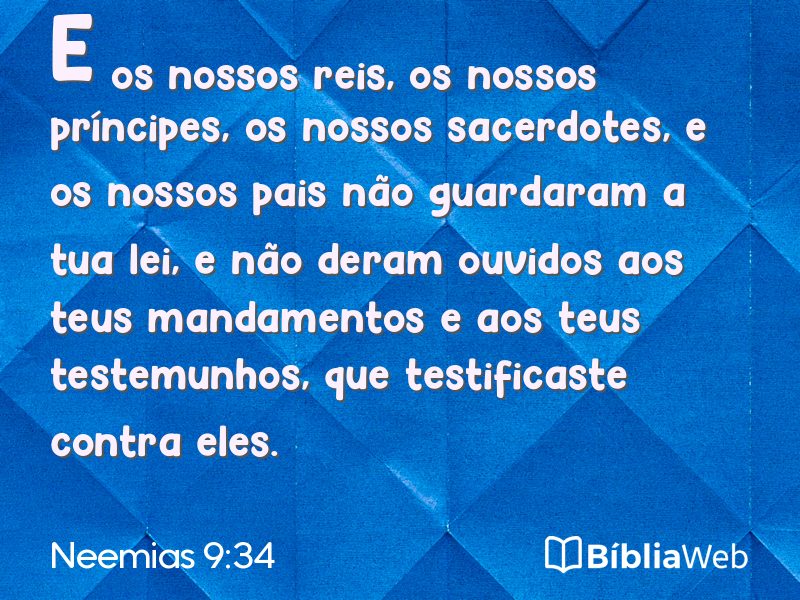 Neemias 9:34 em imagem para compartilhar