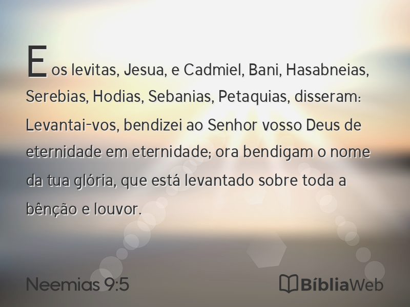 Neemias 9:5 em imagem para compartilhar