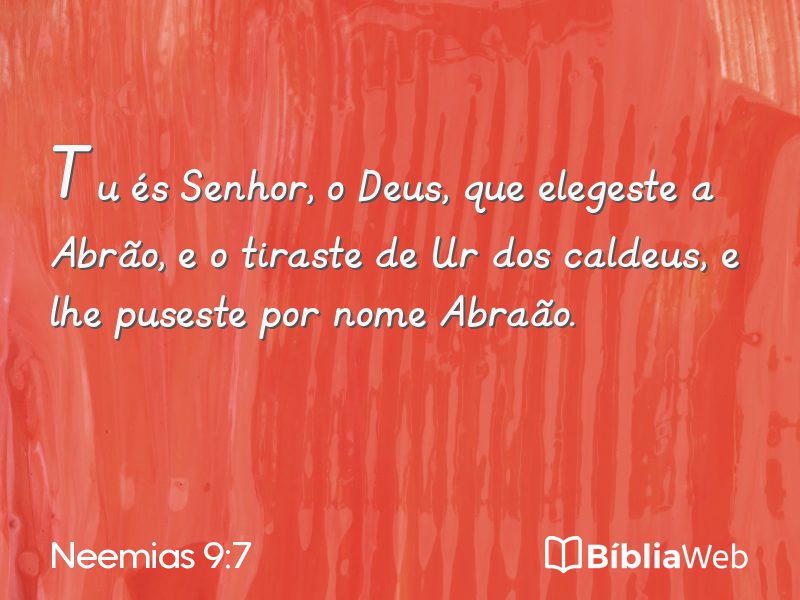Neemias 9:7 em imagem para compartilhar